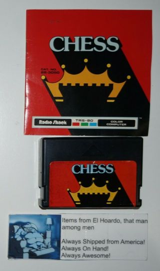 Trs - 80 Color Computer Chess Cartridge Game Instructions 26 - 3050 Tandy