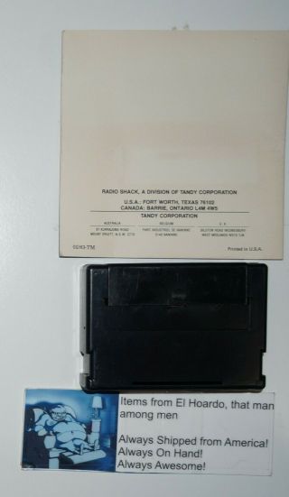TRS - 80 COLOR COMPUTER CHESS CARTRIDGE GAME INSTRUCTIONS 26 - 3050 TANDY 2