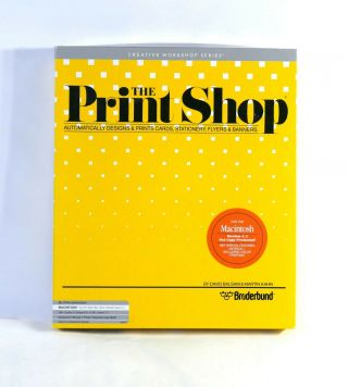 Vintage Broderbund The Print Shop For Macintosh Plus,  Se Se/30,  Ii Series Mac