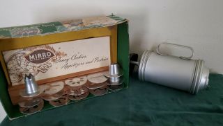 Vintage Mirro Cookie Pastry Press Aluminum 12 Discs Plates 3 Tips Box