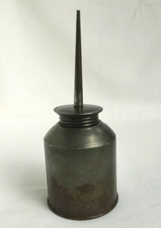 Vintage Antique Metal Oil Can Machinist Collectible - 7 3/4 " Tall