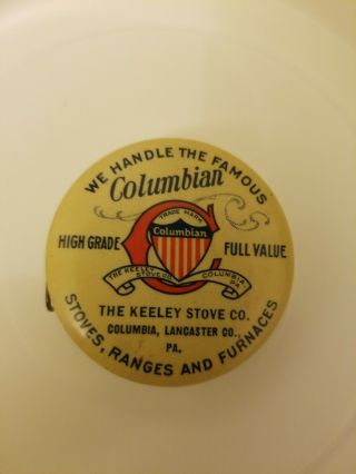 Vintage Columbian Stove Tape Measure Keely Stove Co.  Lancaster Pennsylvania