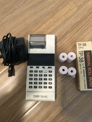 Vintage Canon Tp - 8 Pocket Printer Calculator Palm W/paper No Box Retro