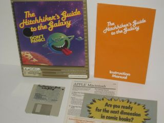 Vintage Apple Macintosh 128k 512k Game The Hitchhikers Guide To The Galaxy