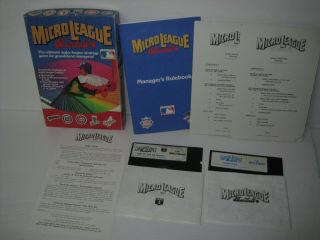 Vintage Apple Ii Iie Iic Iigs Software Game Micro League Baseball