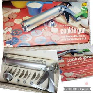 Vintage Wear Ever Model 3365 Aluminum Cookie Gun Press Pastry Decorator Japan