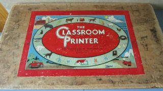 Vintage 1932 The Classroom Printer - Stamp Set The Classroom Teacher Wooden Box 2