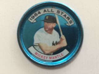 Mickey Mantle 1964 Topps All - Star Coin - Vintage Batting Left