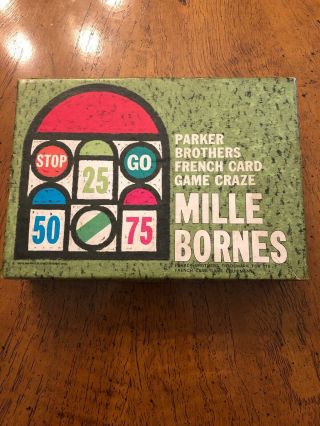 Vintage Mille Bornes Card Game Parker Brothers © 1964