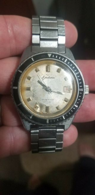Vintage Endura Mens Diver Watch,  40mm,  Dnr,  Automatic,  Dive Watch,  Refurbish
