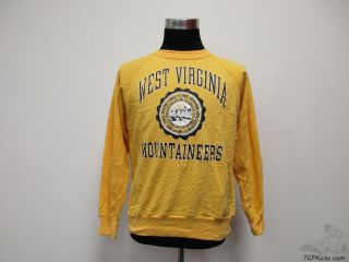 Vtg 80s 90s Windjammer West Virginia Mountaineers Crewneck Sweatshirt Sz L Large