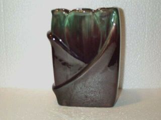 Gorgeous Vintage Royal Haeger Pottery Pillow Vase Planter Green Briar R651