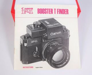 Vintage Canon F - 1 35mm Slr Booster T Finder Instruction Booklet - F/s