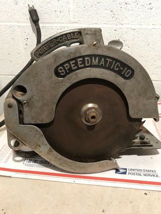 Vintage Porter Cable Speedmatic K10 10” Syracuse Circular Saw 12 Amps