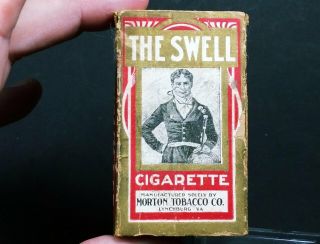1910s Rare Empty Cigarette Pack The Swell,  Made By Morton Lynchburg - Va,  Usa