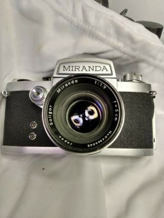 Vintage Miranda Fv 35mm Film.  Camera With 50mm Lens
