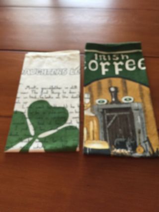 2 Vintage Irish Linen Tea Towels