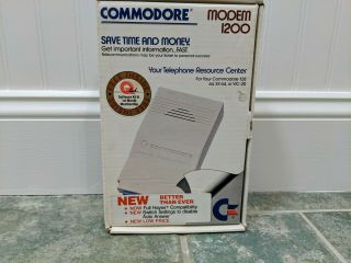 Commodore 1670 1200 Modem With Manuals And Papers For Pet To C128d