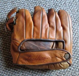 Vintage Baseball Split Finger Softball Glove Full Pinky Crescent to Thumb N. 2