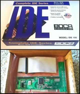Ide Hard Disk Drive Hdd & Floppy Controller Isa 16 - Bit Boca Research Ide100