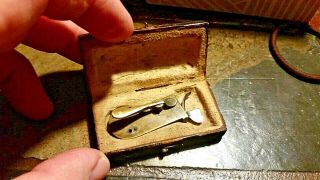 Antique Bloodletting Surgical Tool Fleam Scarificator Bleeder Box Rare