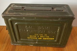 Vintage Wwii Cal.  30m1 Ammunition Ammo Box Reeves U.  S.  Army