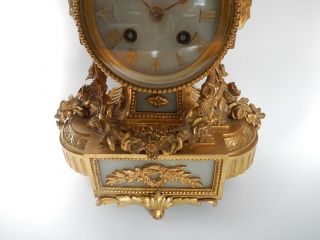 Victorian Japy Freres French Gilt Brass Striking Mantel clock 3020 2