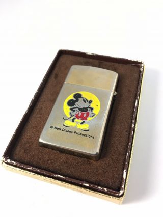 1979 Vintage Mickey Mouse Walt Disney Productions Zippo - Golden Elegance Bark