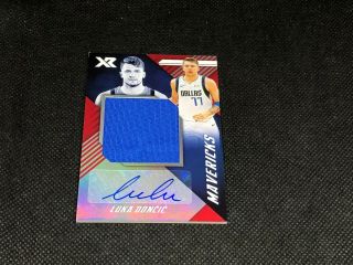 2018 - 19 Panini Chronicles Xr Rookie Jumbo Patch Luka Doncic Auto Rpa Rc Mav Red