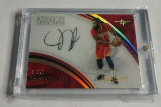 R23,  692 - James Harden - 2016/17 Immaculate - Marks Of Greatness Autograph /75