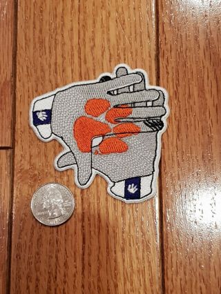 Clemson University Clemson Tigers Rare Vintage Embroidered Iron On Patch 2.  5x 3 "