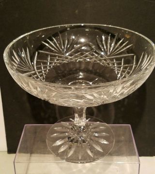 Vintage Waterford Crystal Signed Pedestal Compote.  8 1/2 ".  Nr