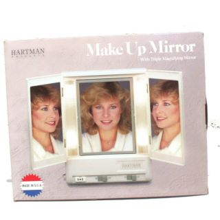 Vintage Hartman Products Make Up Mirror With Triple Magnifying Mirror