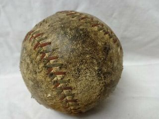 1920 ' s Baseball,  Green & Red Stitching,  Vintage Age & Patina, 3