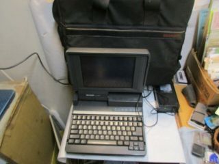 Vintage Sharp Personal Computer Ps - 5500 W Power Cord,  Soft Case For Part Repair