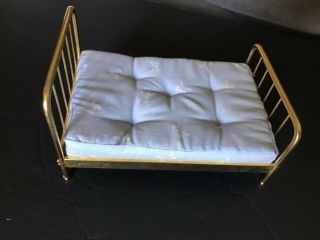 Vintage Miniature Dollhouse Brass Bed Clare Bell Brass Signed & Numbed