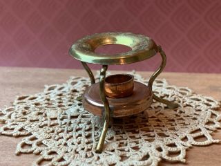 Vintage Miniature Dollhouse Artisan French Brass Copper C1980s Bunsen Burner
