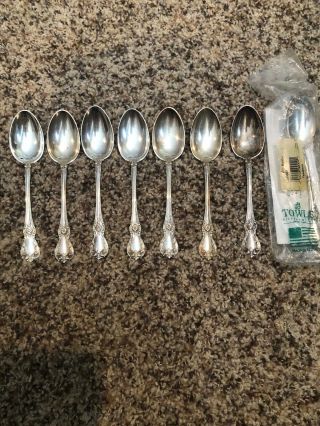 Vintage Sterling Silver Teaspoon Spoon Set Towle Old Master Set Of 8 Last Ones