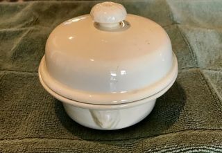 Antique Vintage Simplex Porcelain French Pate Foies Gras Pot Lion’s Head 15
