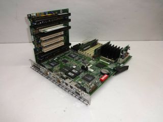 Vintage Hp D3830 - 60003 System Board W/ Pentium Mmx,  32mb Ram & Expansion Riser