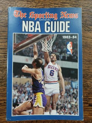 1983 - 84 The Sporting News Nba Guide Basketball Julius Irving