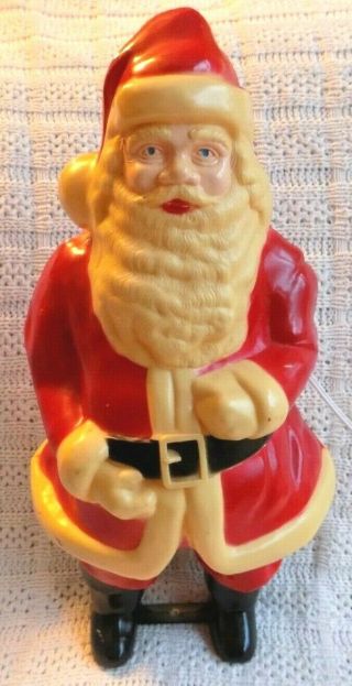 Vintage Hard Plastic Santa Claus Light Up Christmas Decoration 17 " 1950 