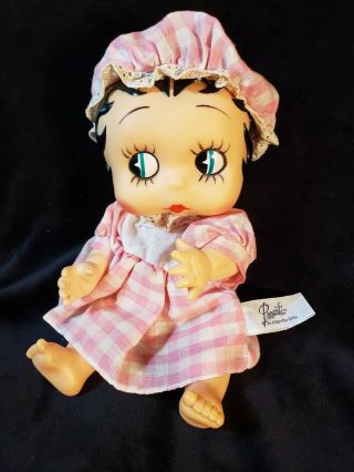 Vtg Baby Betty Boop Doll 1987 Presents By Hamilton King Toy Figure Pink Bonnet