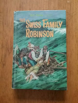 Vintage 1960 Walt Disney - The Swiss Family Robinson - Hardcover Book