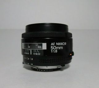 Vintage Nikon Af Nikkor Lens 50mm 1:1.  8 Japan