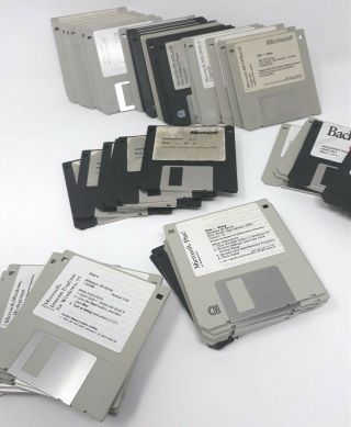 Vintage Microsoft Windows 95,  98,  3.  1,  3.  5 " Floppy Disks Ms - Dos 6.  22 Plus 6 Boot