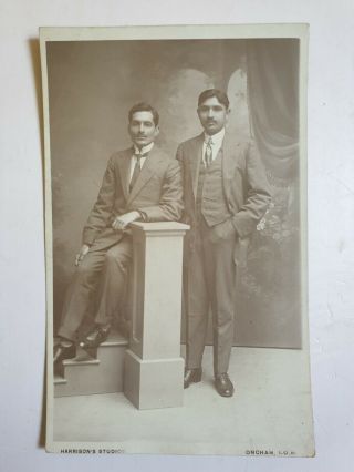 India Vintage Postcard Two Indians Onchan Isle Of Man