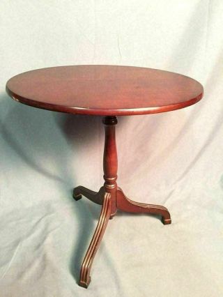 Bombay Company Vintage Cherry Three Leg Tilt Top Oval Table Accent Side Display