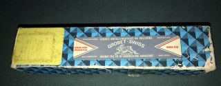 Vintage Grobet Swiss Made Needle Files In Orig Plastic Case