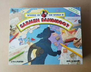 Vintage 1992 Where In The World Is Carmen Sandiego Board Game Geography Mystery